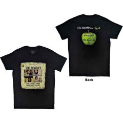 The Beatles: Long & Winding Road (Back Print) - Black T-Shirt