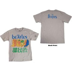 The Beatles: Ob-La-Di (Back Print) - Grey T-Shirt