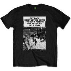 The Beatles: Rooftop Songs - Black T-Shirt