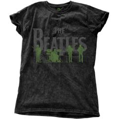 The Beatles: Saville Row Line-Up (Snow Wash, Dye Wash) - Ladies Black T-Shirt