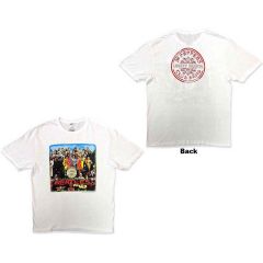 The Beatles: Sgt Pepper (Back Print) - White T-Shirt