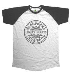 The Beatles: Sgt Pepper Drum - White & Black T-Shirt