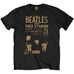 The Beatles: Shea '66 (Eco Friendly) - Black T-Shirt