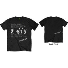 The Beatles: White Album Tracks (Back Print) - Black T-Shirt