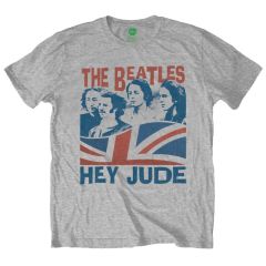 The Beatles: Windswept/Hey Jude - Heather Grey T-Shirt