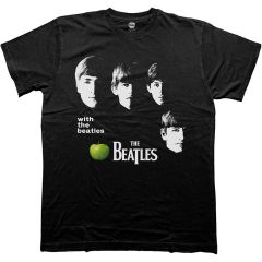 The Beatles: With The Beatles Apple - Black T-Shirt