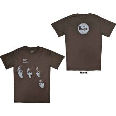 The Beatles: With The Beatles (Back Print) - Brown T-Shirt