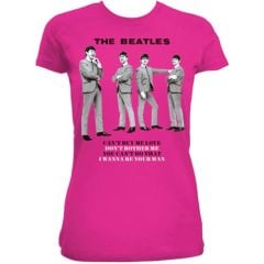 The Beatles: You can't do that - Ladies Fuchsia Pink T-Shirt