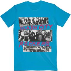 The Clash: City Rockers - Blue T-Shirt