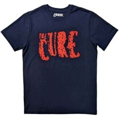 The Cure: Logo - Navy Blue T-Shirt