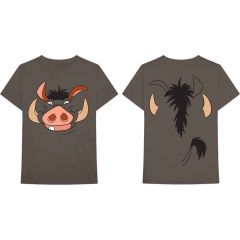 The Lion King: Pumbaa (Back Print) - Brown T-Shirt