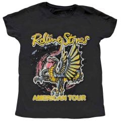 The Rolling Stones: American Tour Dragon - Ladies Black T-Shirt