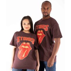 The Rolling Stones: Gothic Text - Brown T-Shirt