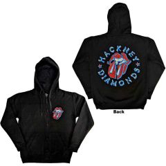 The Rolling Stones: Hackney Diamonds Stars (Back Print) - Black Zip-up Hoodie