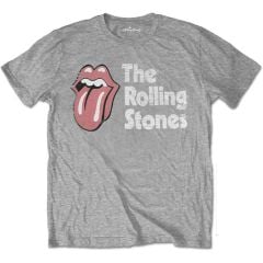 The Rolling Stones: Scratched Logo - Grey T-Shirt