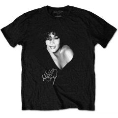 Whitney Houston: B&W Photo - Black T-Shirt