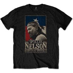 Willie Nelson: Born For Trouble - Black T-Shirt