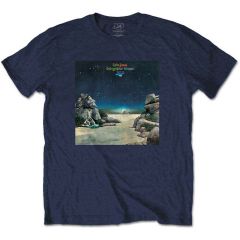 Yes: Topographic Oceans - Navy Blue T-Shirt