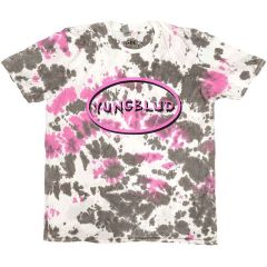 Yungblud: Scratch Logo Oval (Dip Dye, Dye Wash) - Grey T-Shirt