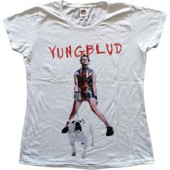 Yungblud: Strawberry Lipstick - Ladies White T-Shirt