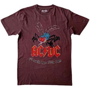 AC/DC: Fly On The Wall Tour - Maroon Red T-Shirt