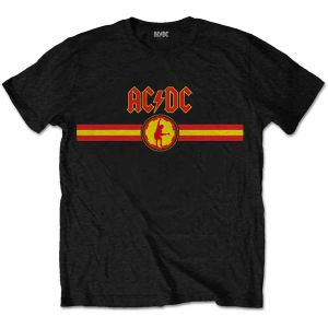 AC/DC: Logo & Stripe - Black T-Shirt