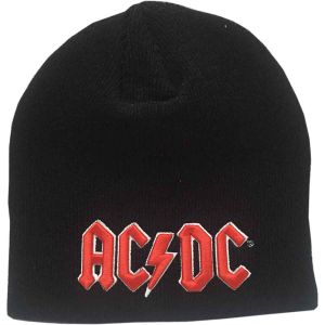 AC/DC: Red 3D Logo - Black Beanie Hat Preorder