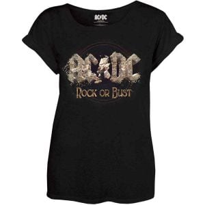 AC/DC: Rock or Bust - Ladies Black T-Shirt