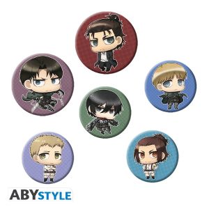 Attack On Titan: Chibi Characters Badge Pack