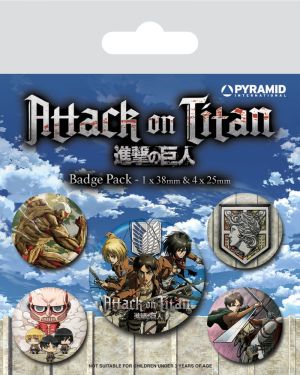 Attack on Titan: Season 3 Pin-Back Buttons 5-Pack Preorder