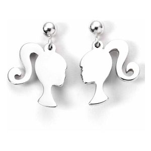 Barbie: Silhouette Stud Earrings (Sterling Silver)