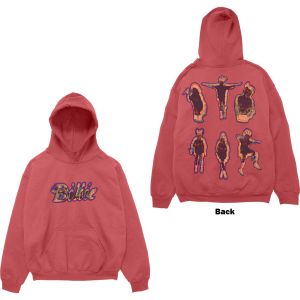 Billie Eilish: Silhouettes (Back Print) - Red Pullover Hoodie