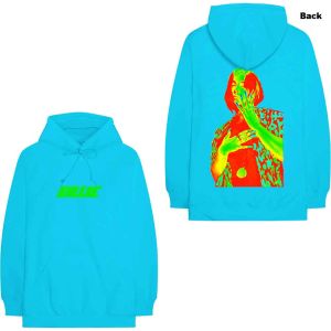 Billie Eilish: Thermal Photo (Back Print) - Neon Blue Pullover Hoodie