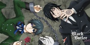 Black Butler: Ciel x Sebastian XXL Mousepad