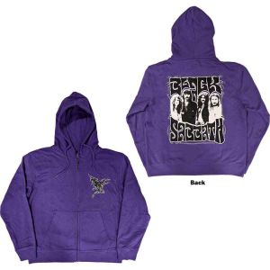 Black Sabbath: Henry Pocket Logo (Back Print) - Purple Zip-up Hoodie