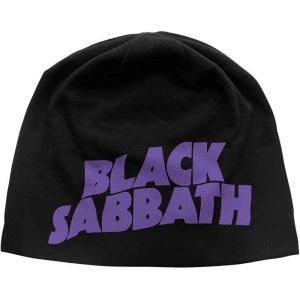 Black Sabbath: Purple Logo JD Print (Discharge Printing) - Black Beanie Hat Preorder