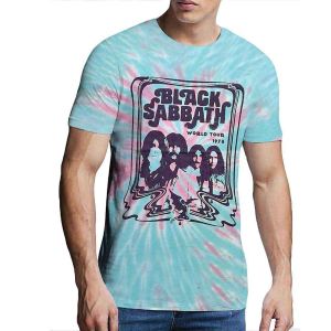 Black Sabbath: World Tour '78 (Dip Dye, Dye Wash) - Green T-Shirt