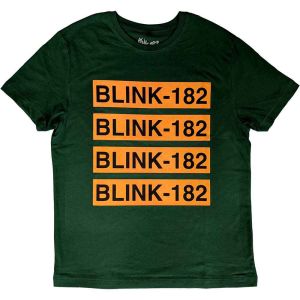 Blink-182: Logo Repeat - Green T-Shirt