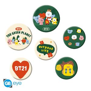 BT21: Green Planet Badge Pack