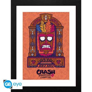 Crash Bandicoot: "Aku Aku" Framed Print (30x40cm)