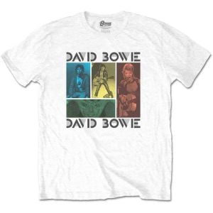 David Bowie: Mick Rock Photo Collage - White T-Shirt