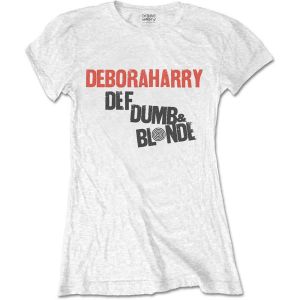 Debbie Harry: Def, Dumb & Blonde - Ladies White T-Shirt