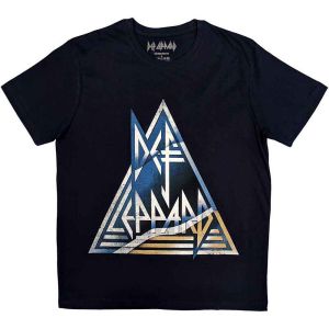 Def Leppard: Triangle Logo - Navy Blue T-Shirt