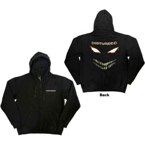 Disturbed: The Face (Back Print) - Black Zip-up Hoodie