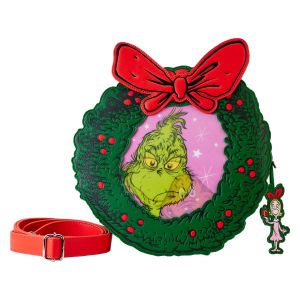 Loungefly The Grinch: Christmas Wreath Figural Crossbody Bag