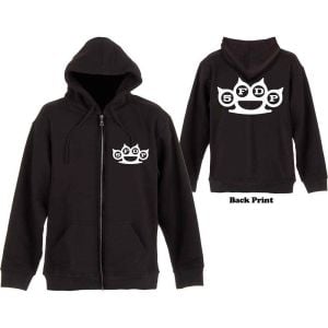 Five Finger Death Punch: Knuckles (Back Print) - Black Zip-up Hoodie