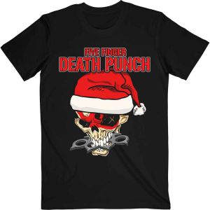 Five Finger Death Punch: Santa Knucklehead - Black T-Shirt