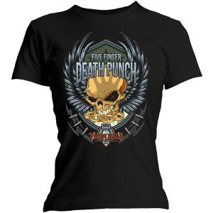 Five Finger Death Punch: Trouble - Ladies Black T-Shirt