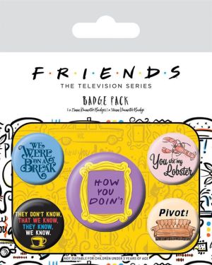 Friends: Quotes Pin-Back Buttons (5-Pack) Preorder