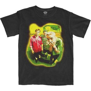 Green Day: Neon Photo - Black T-Shirt